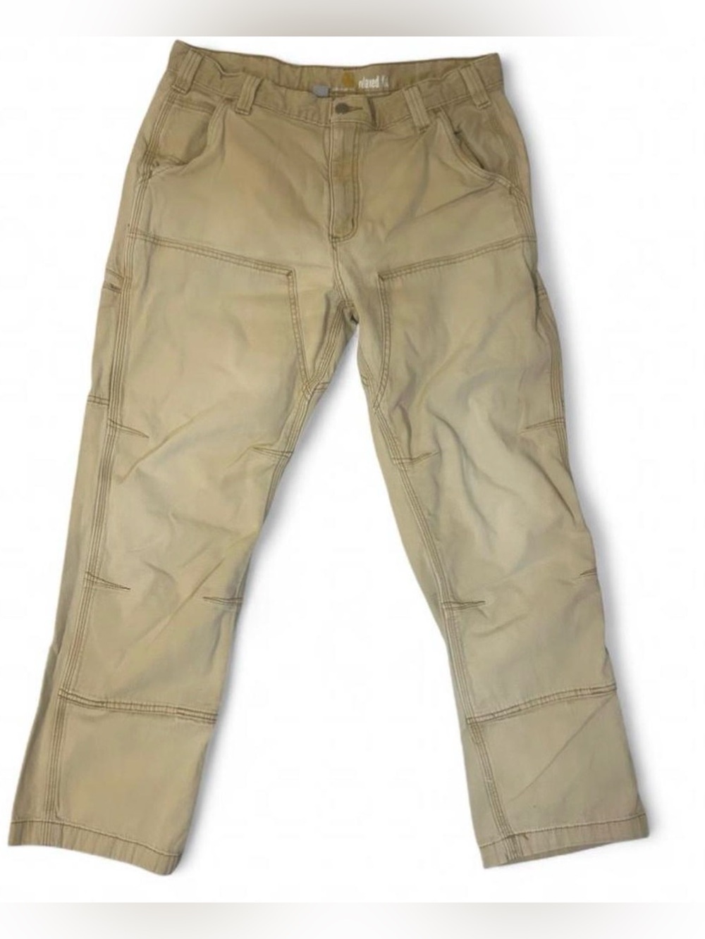 Carhartt Work NewPants Men's 36x30 Beige Rugged Flex Relaxed Fit Canvas Workwear